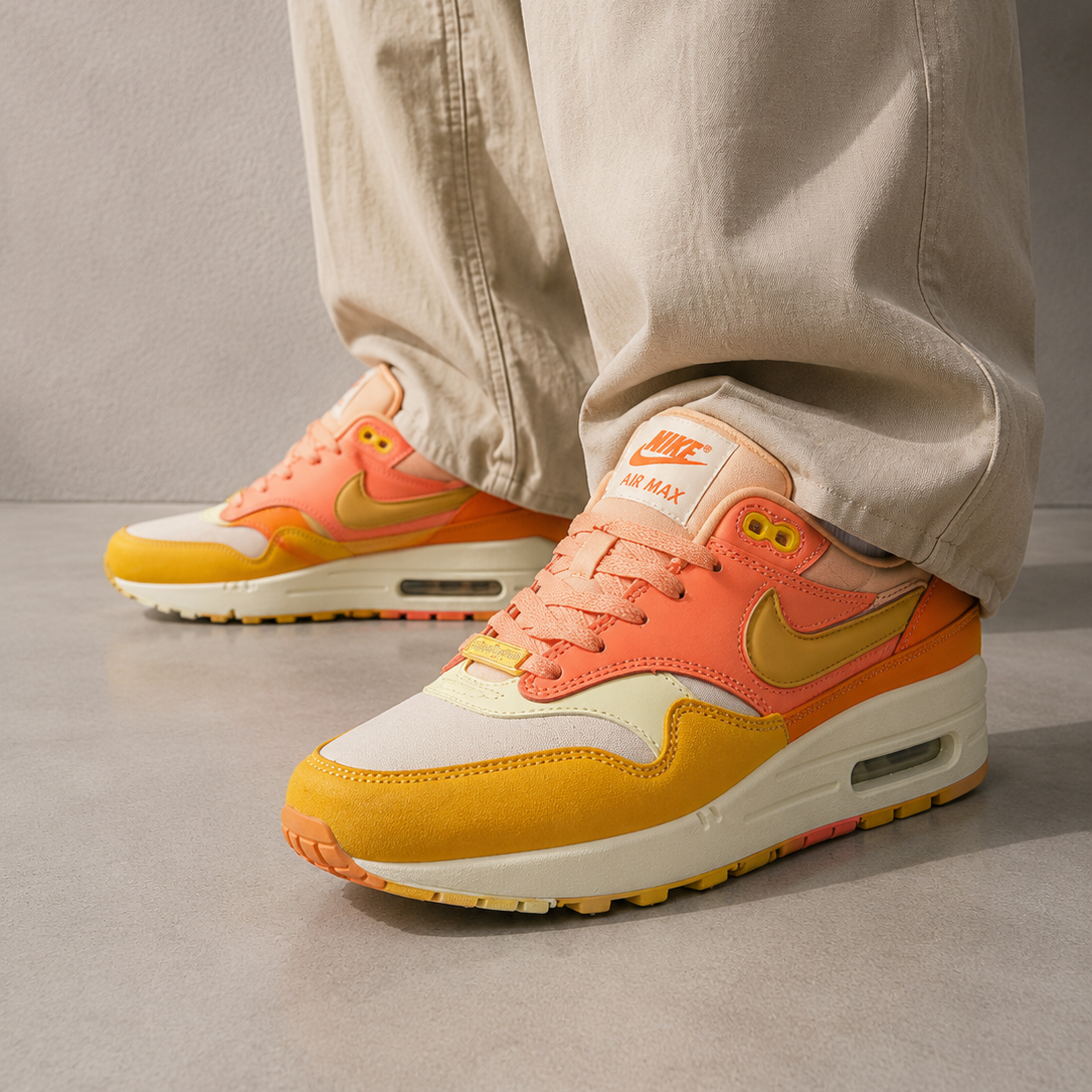 Nike Air Max 1 Puerto Rico Orange Frost Baskets Orange Homme Femme - 4