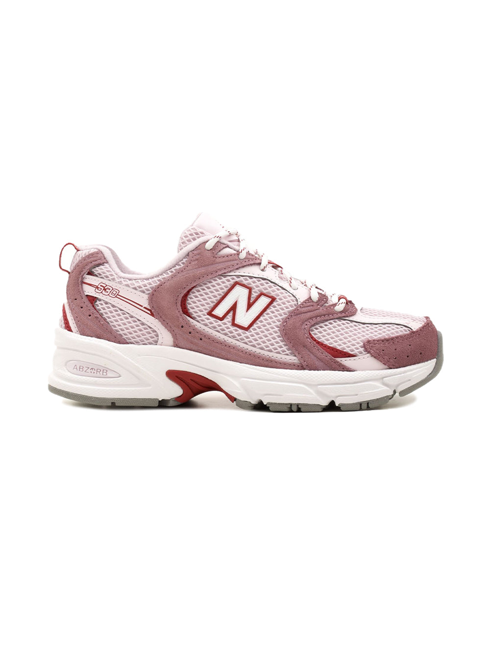 New Balance 530 Rosewood Pink Salt Shadow Red Baskets Rouge Rose Femme - 1