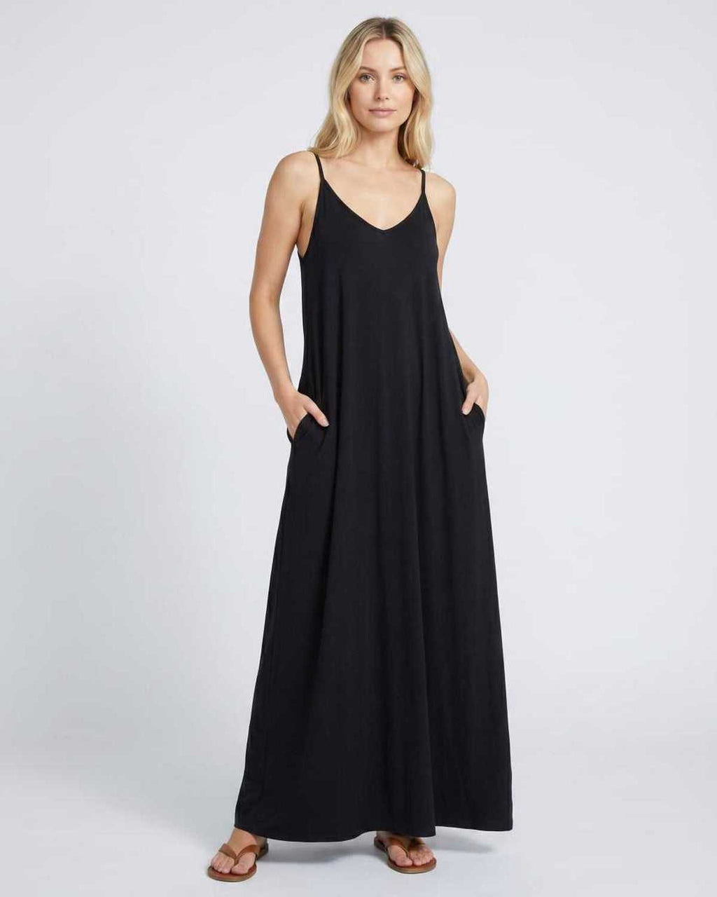 Robe Maxi Fluide | Robe Longue Bretelles