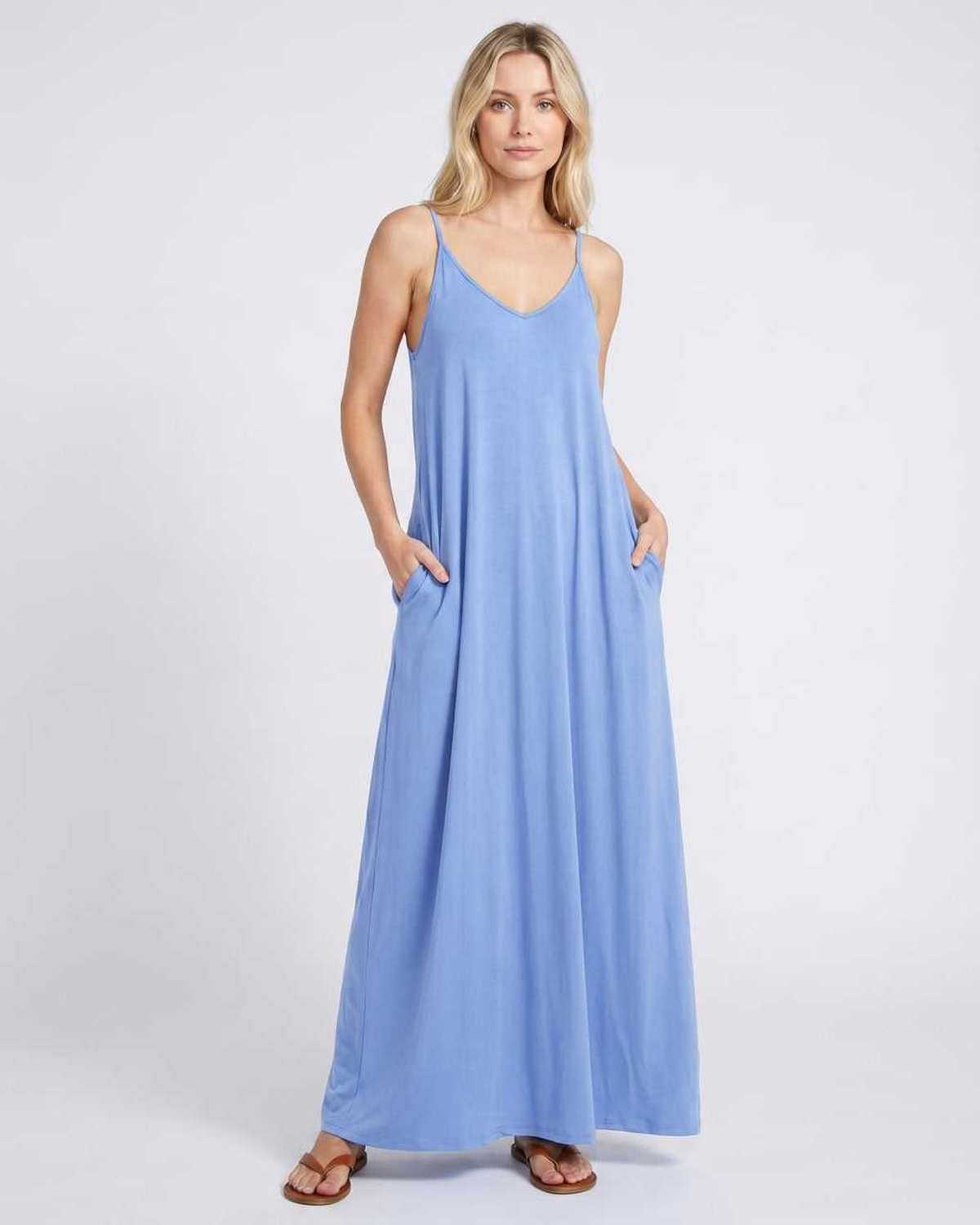 Robe Maxi Fluide | Robe Longue Bretelles