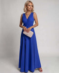 Robe Maxi Satinée | Robe Longue Cache-Cœur