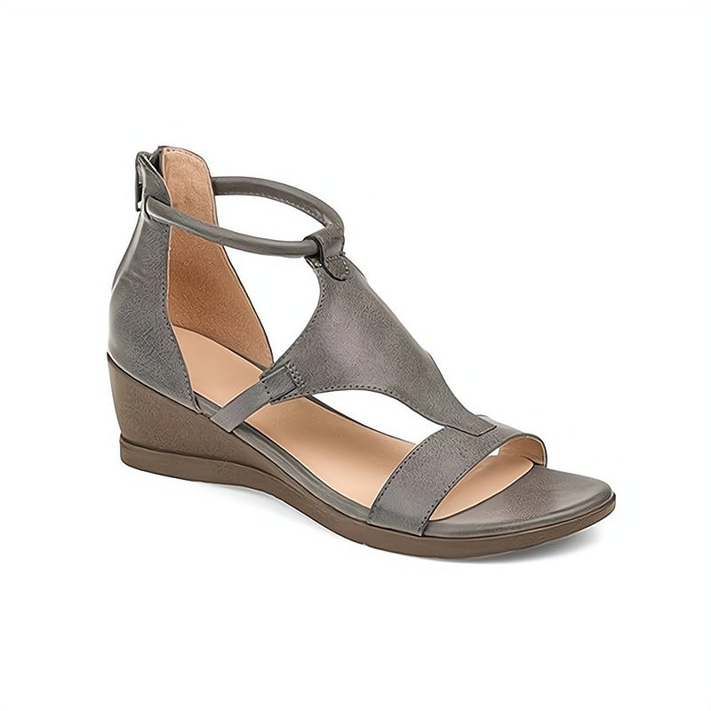 Sandales Compensées Femme Marron - vue 10