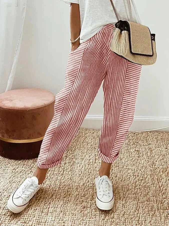 Lola - Pantalon femme large d'été casual