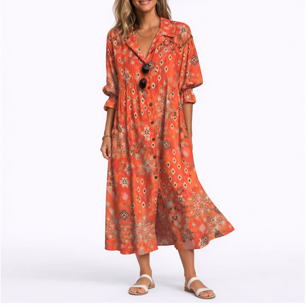Robe Longue Fleurie Femme - Robe Longue Fluide Élégante