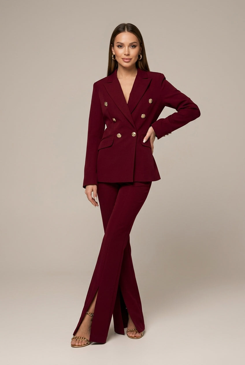 Tailleur Femme Double Boutonnage Bleu - vue 3